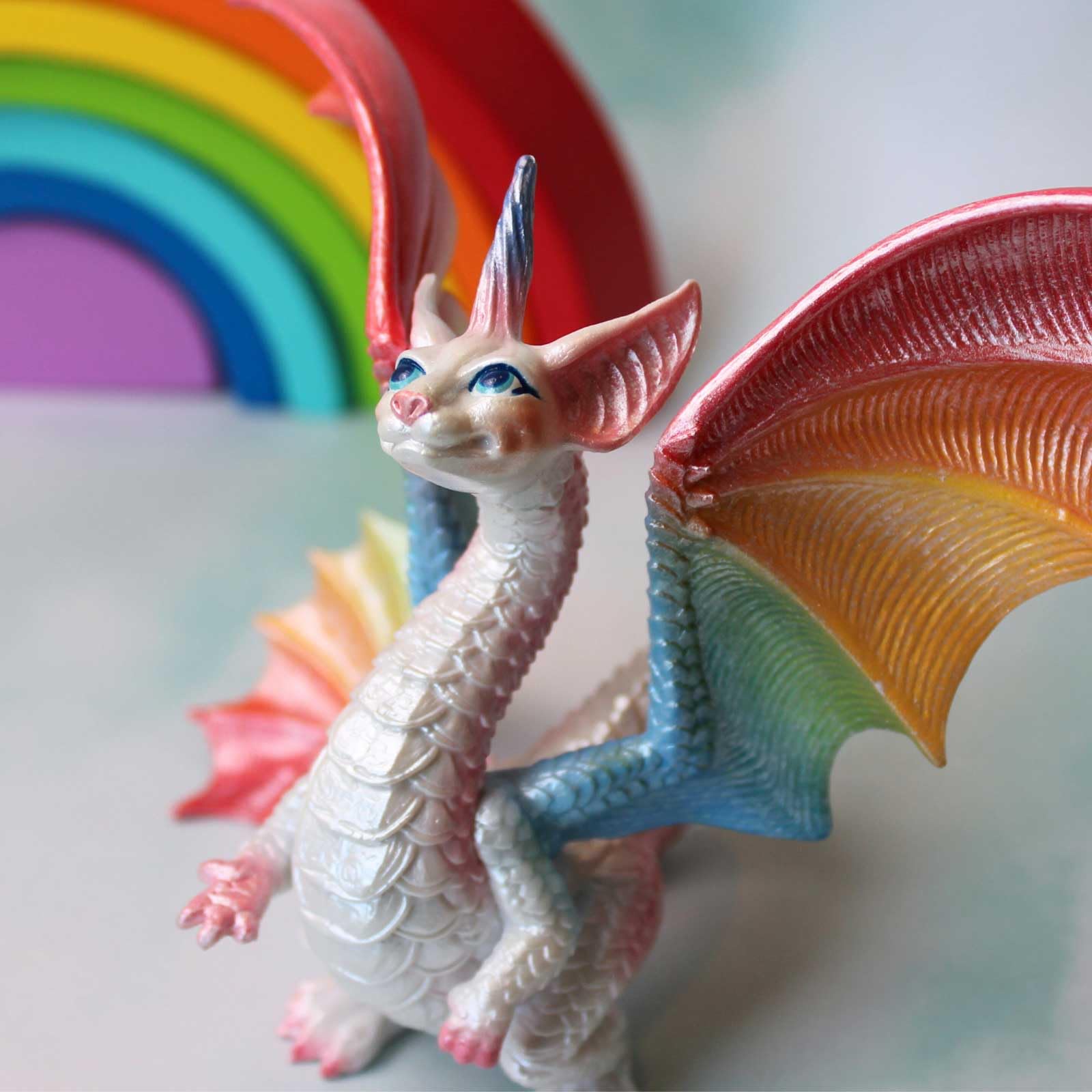 Amazon.com: Safari Ltd. Fairy Rainbow Dragon Toy - 6.5